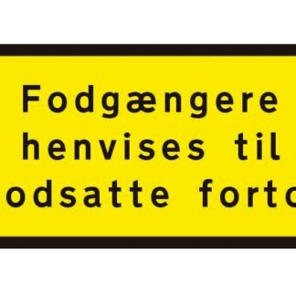 Vejvisningstavle Fodgængere på køreban. pr. dg.